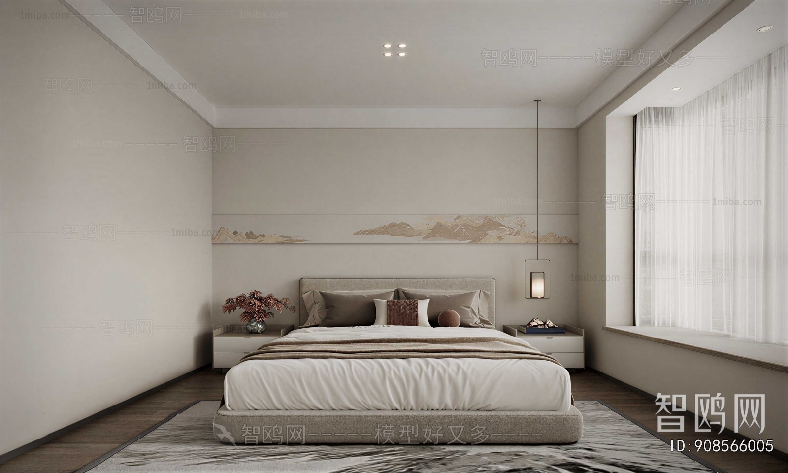 New Chinese Style Bedroom