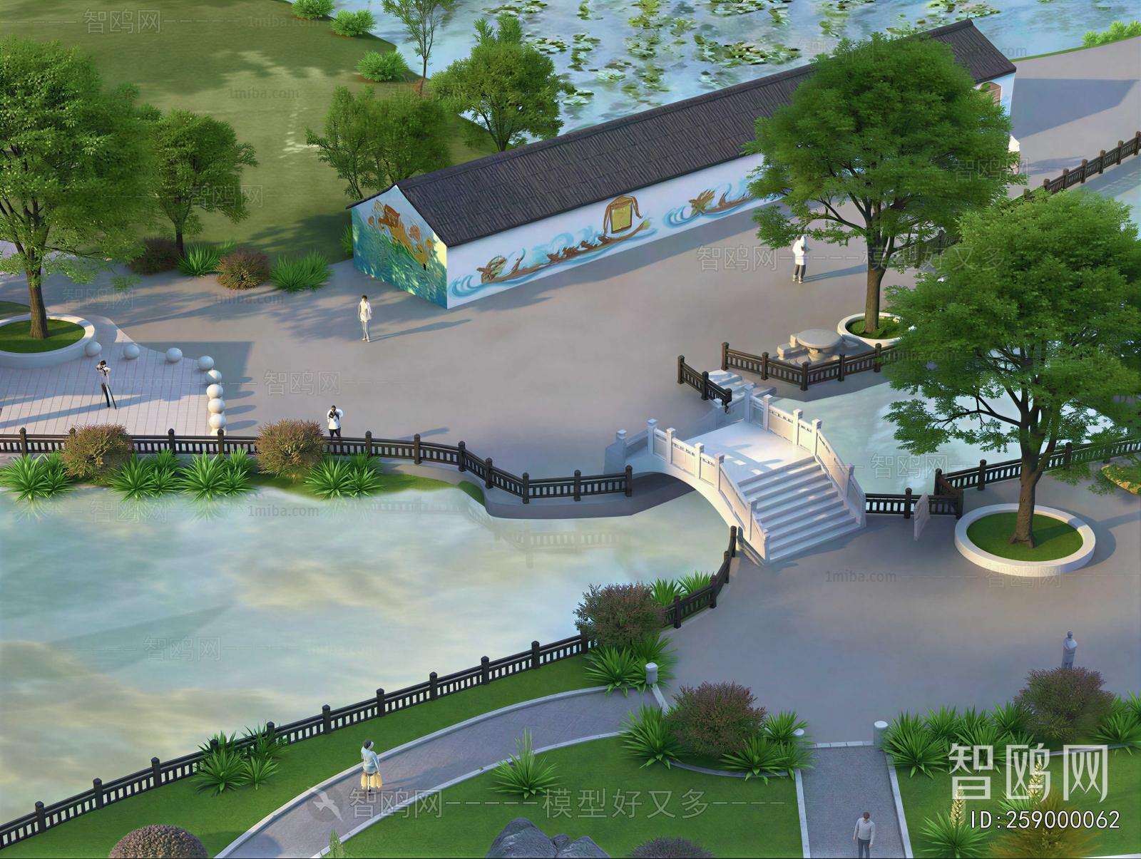 New Chinese Style Park Landscape