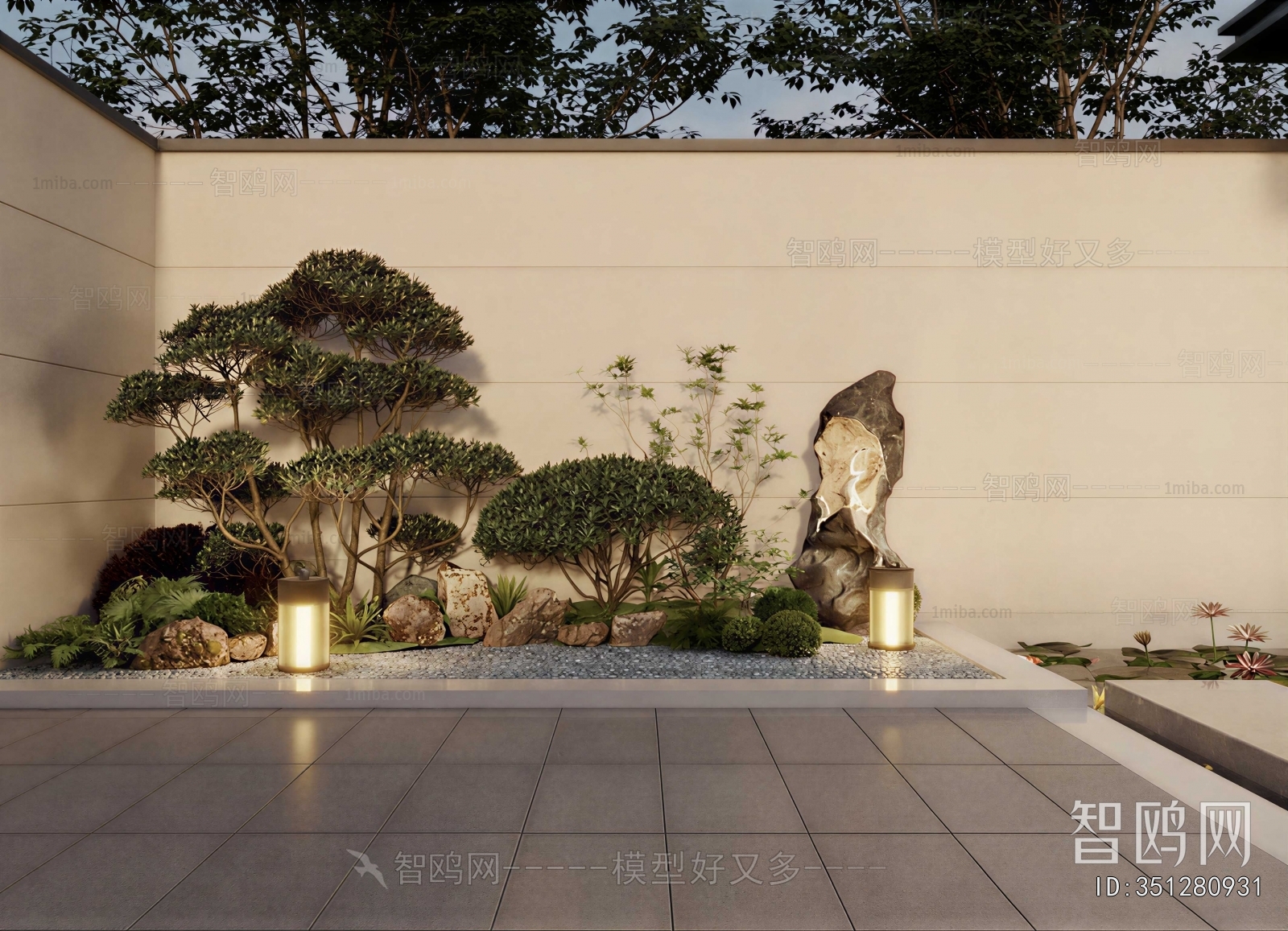 New Chinese Style Courtyard/landscape