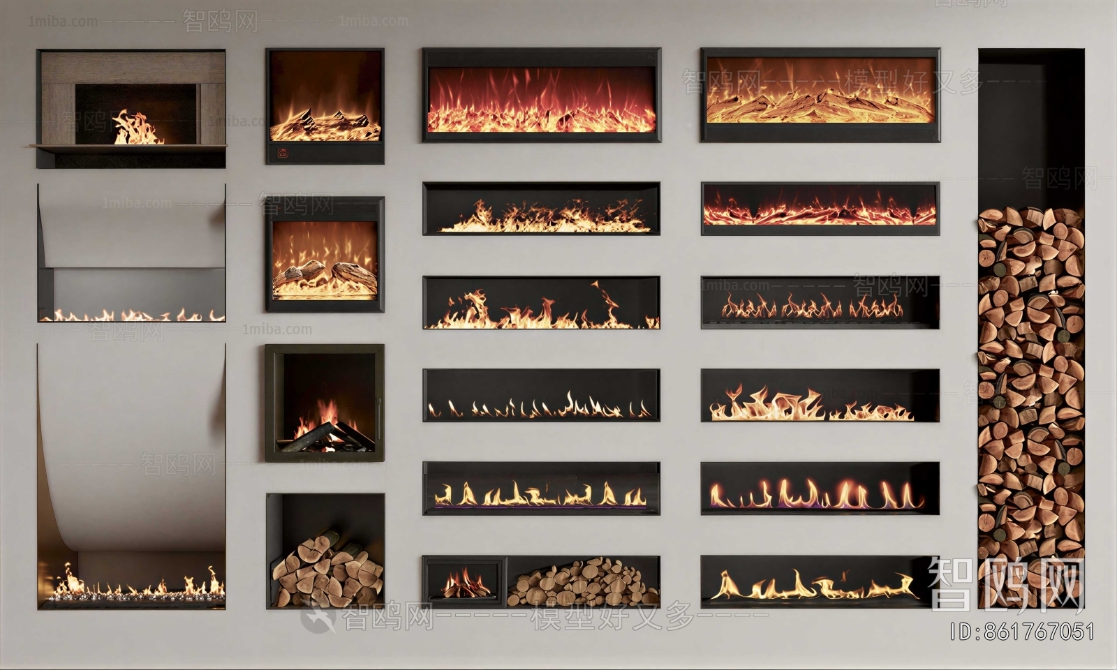 Modern Electronic Fireplace