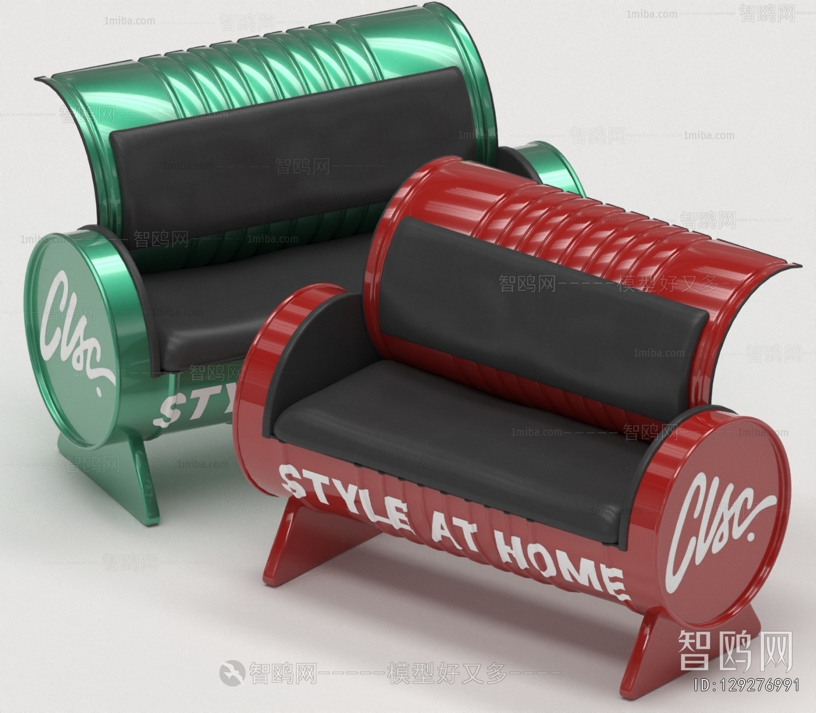 Industrial Style Multi Person Sofa