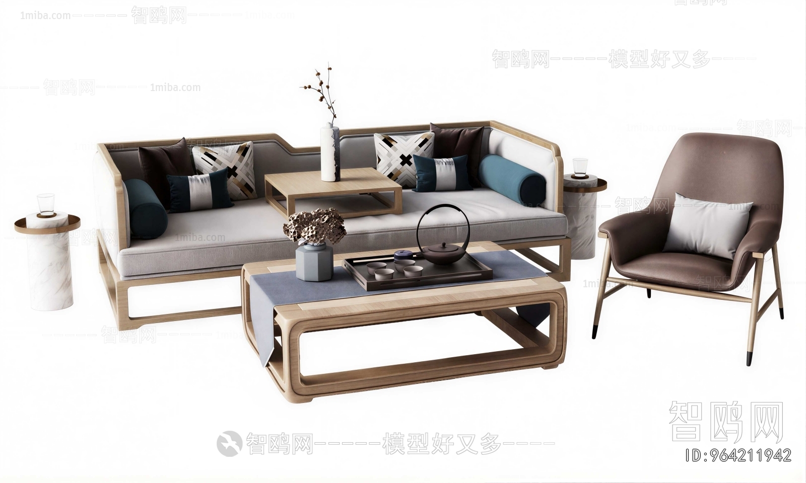 New Chinese Style Sofa Combination