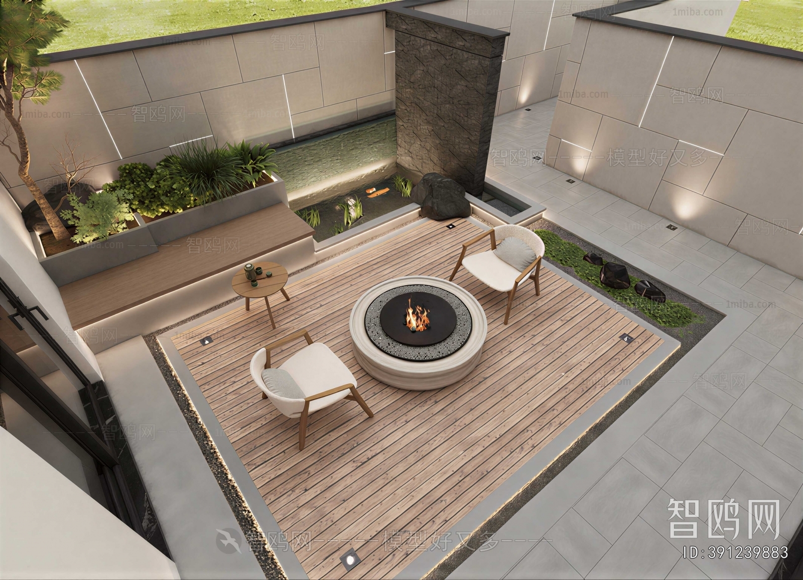 Modern Courtyard/landscape
