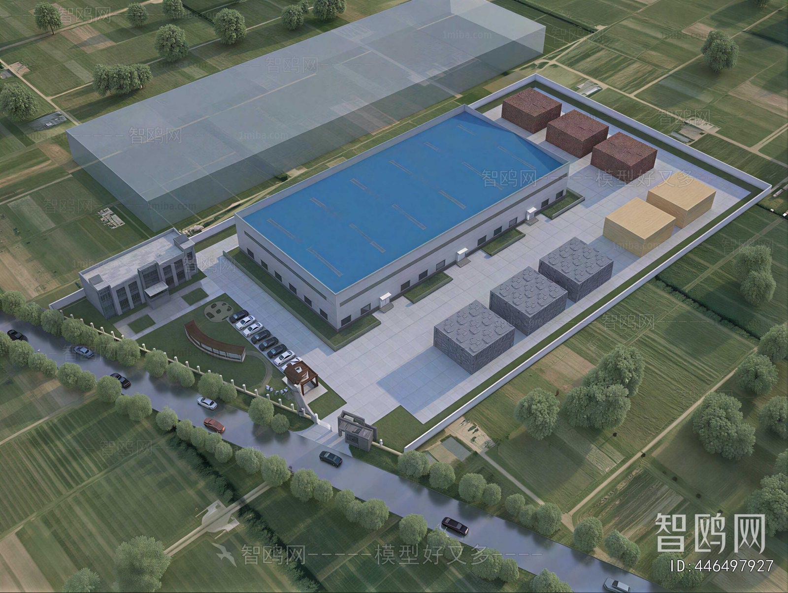 Modern Architectural Bird's-eye View Planning