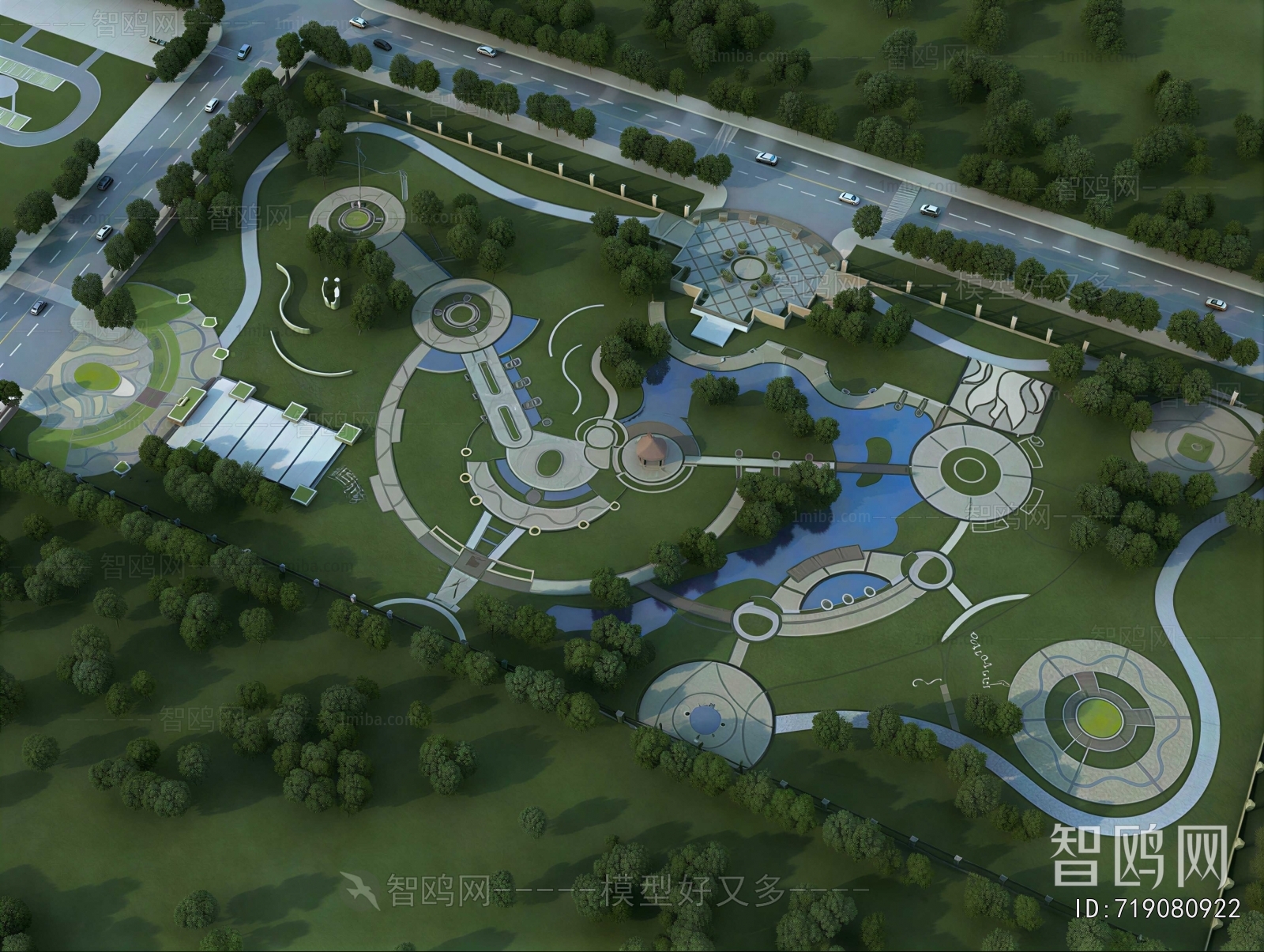 Modern Architectural Bird's-eye View Planning