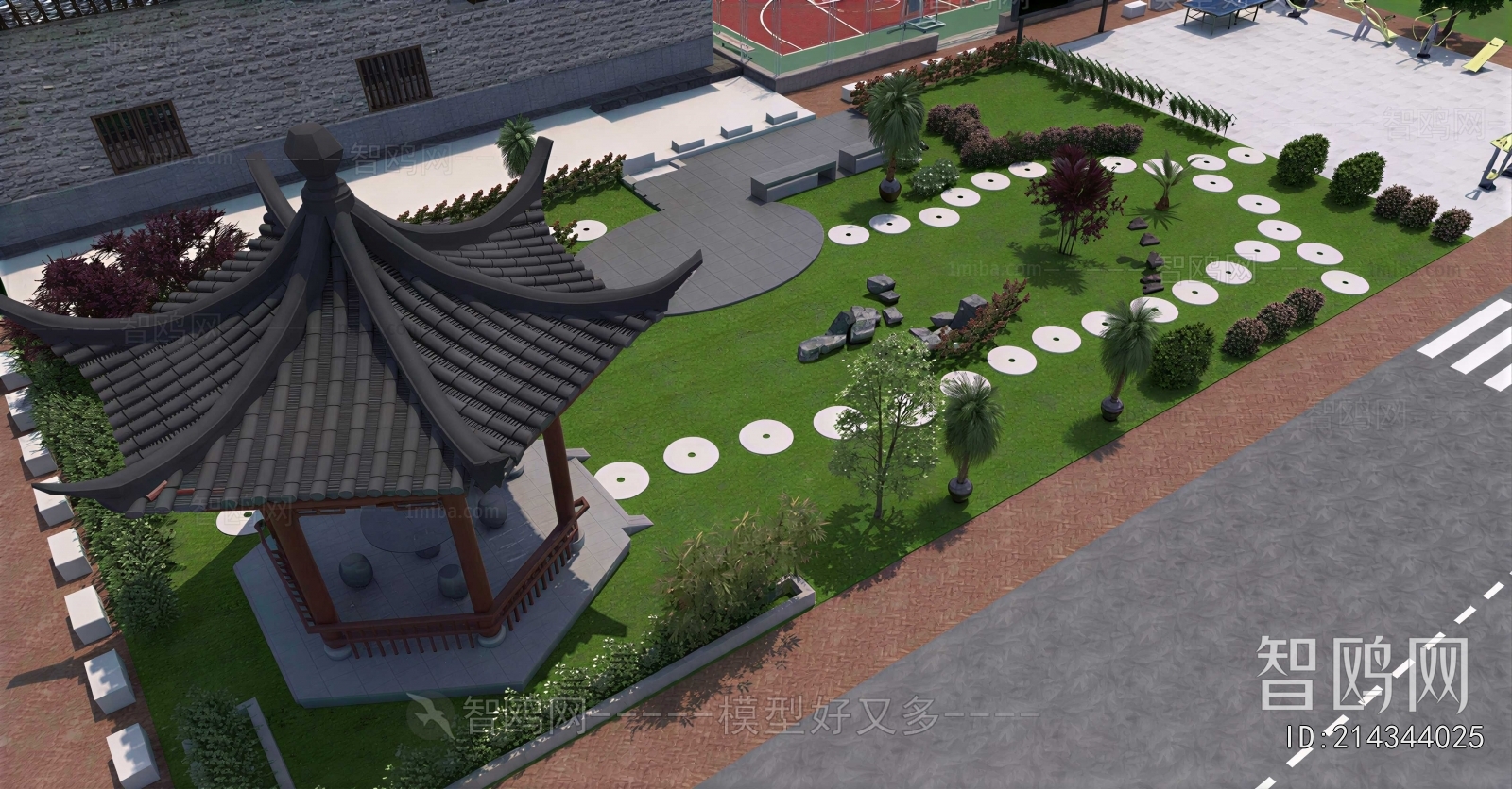 New Chinese Style Courtyard/landscape