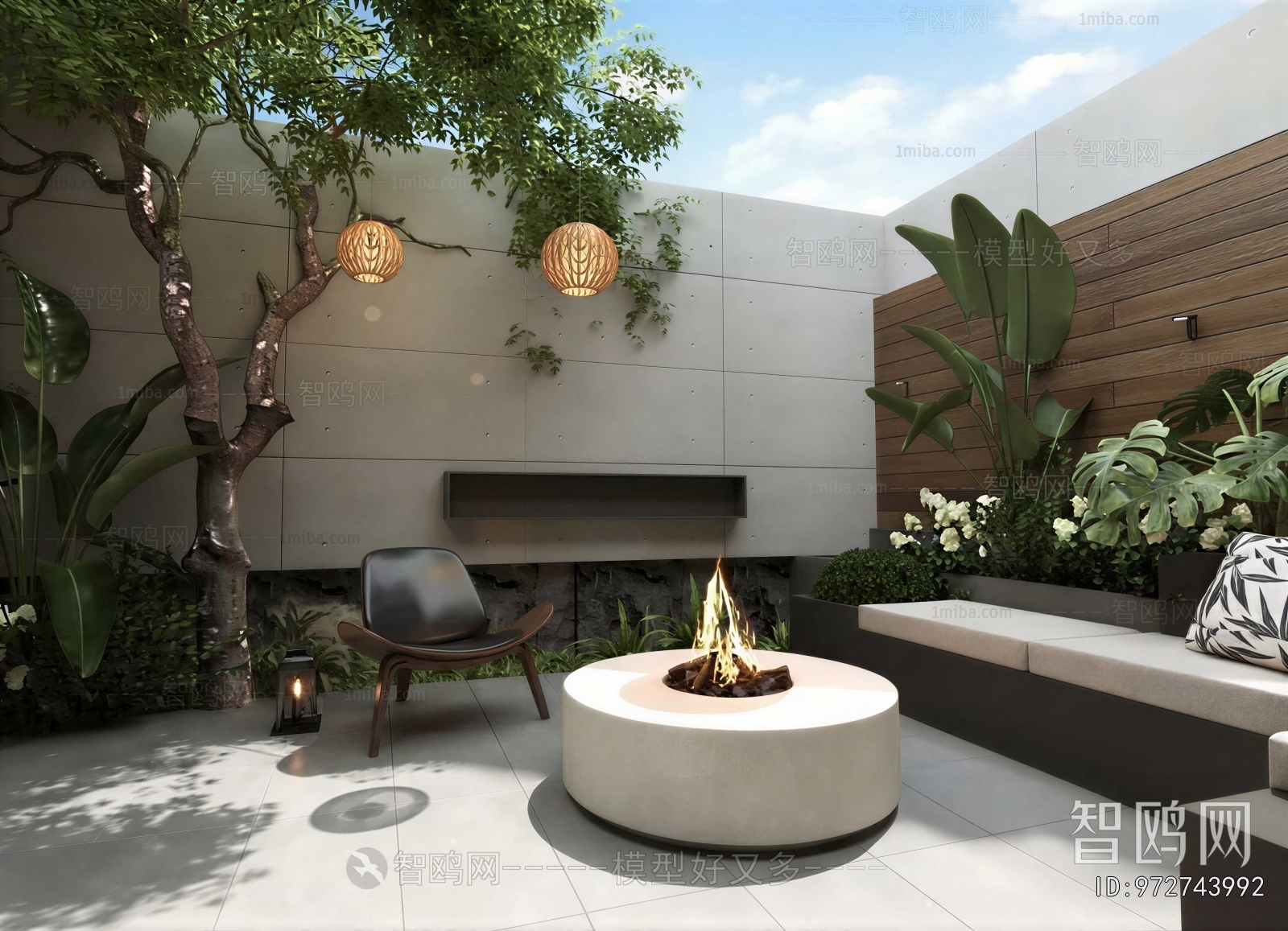 Modern Courtyard/landscape