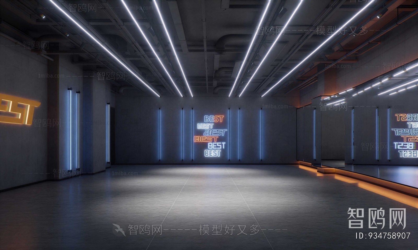 Industrial Style Dance Classroom