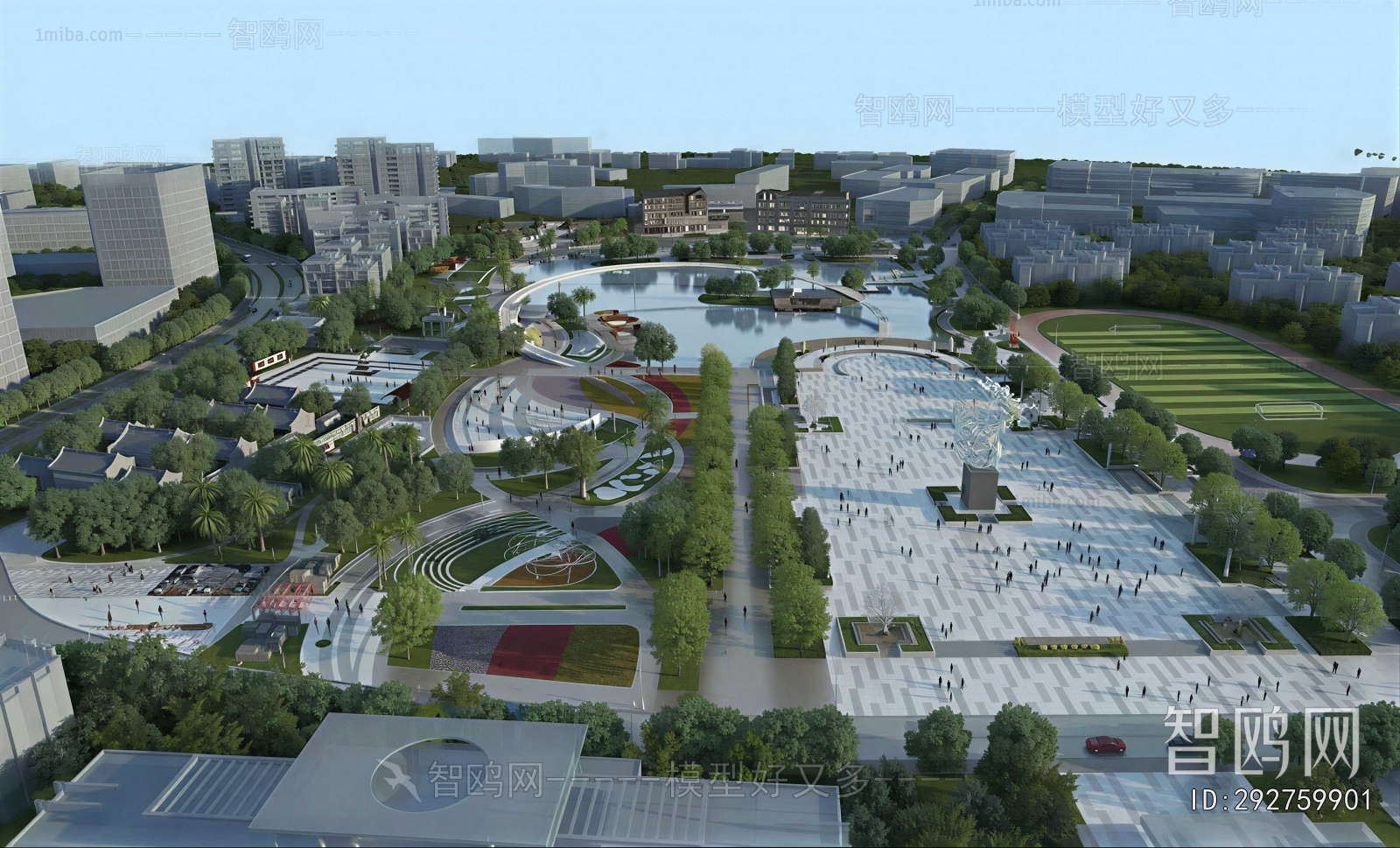 Modern Architectural Bird's-eye View Planning