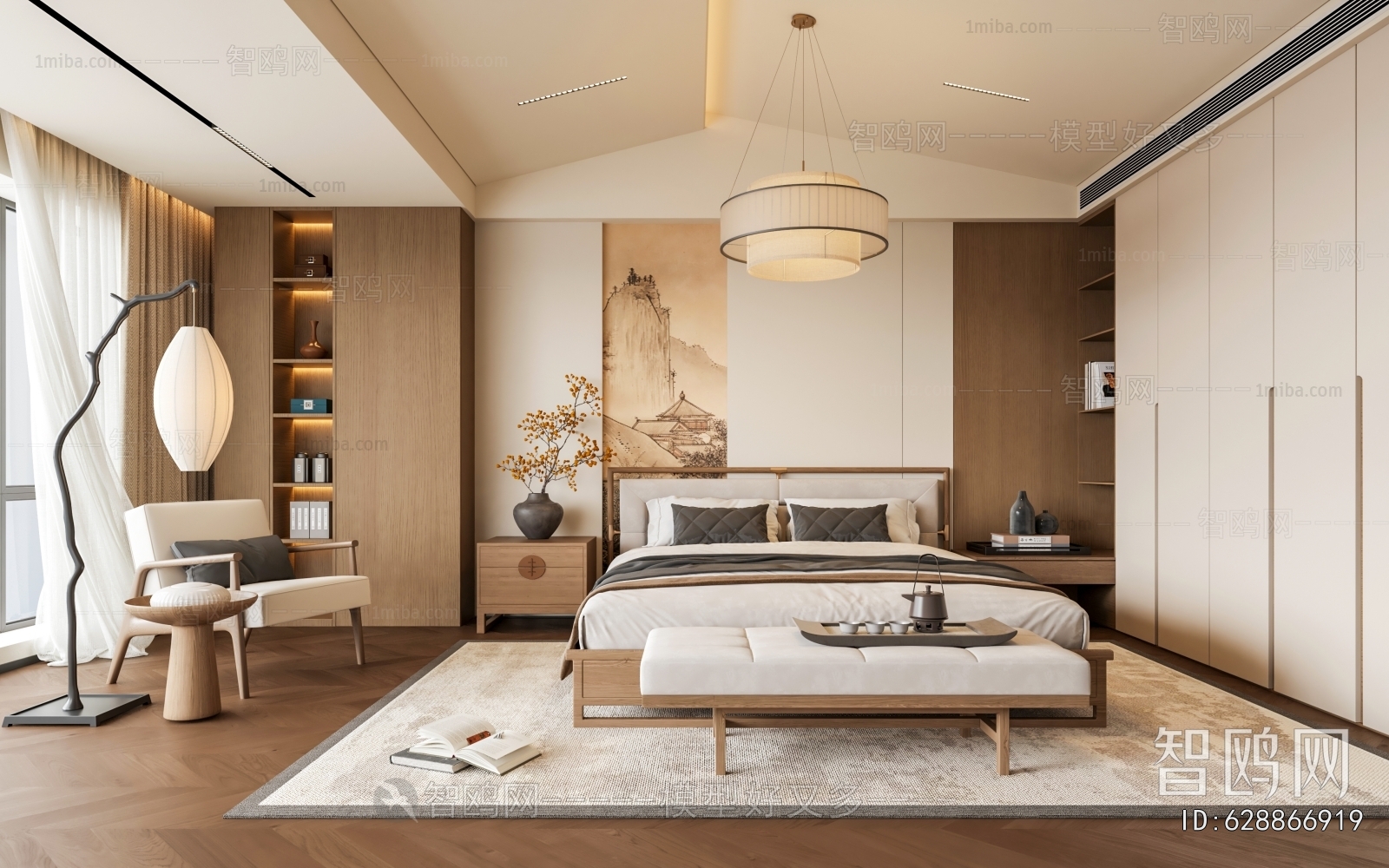 New Chinese Style Bedroom