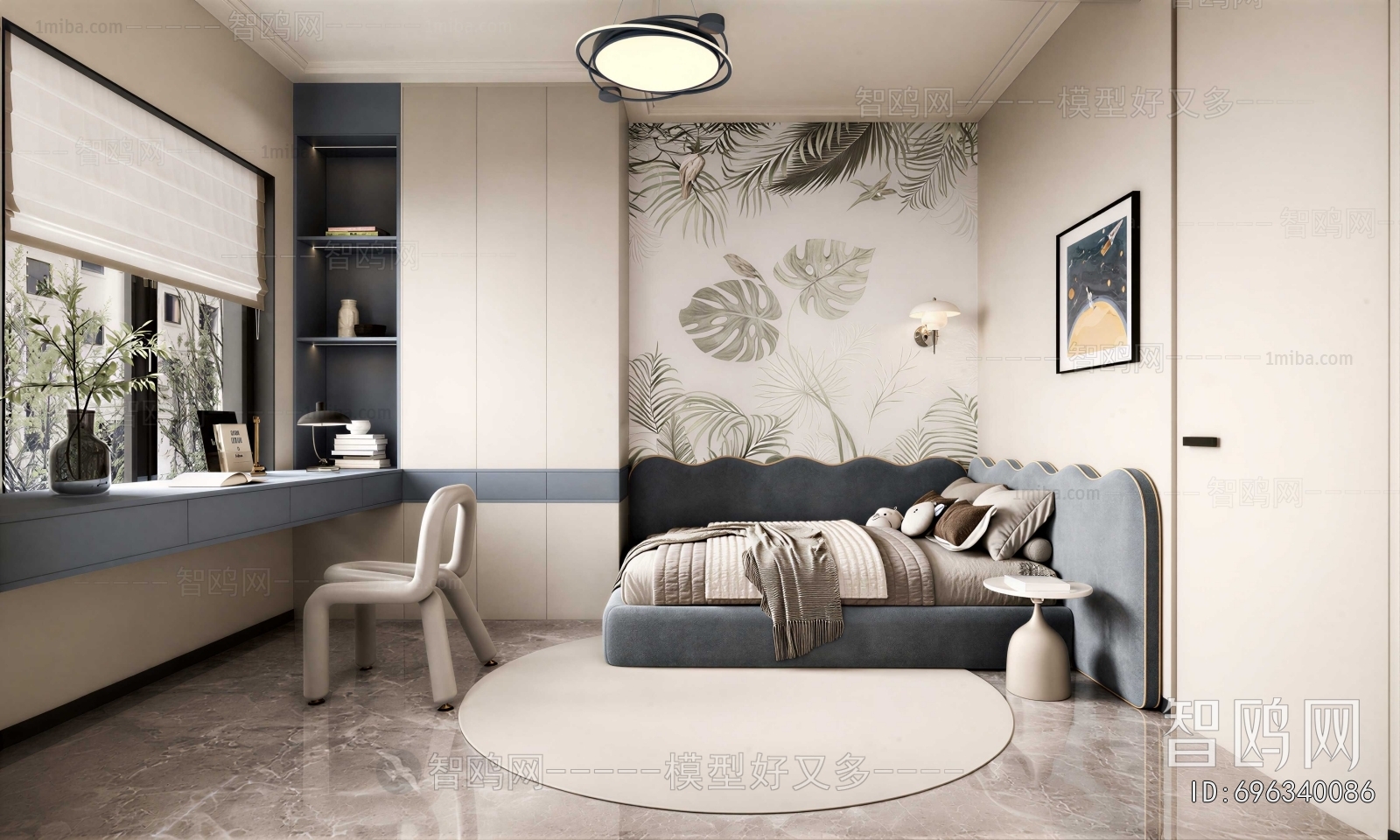Nordic Style Boy's Room And Son's Room