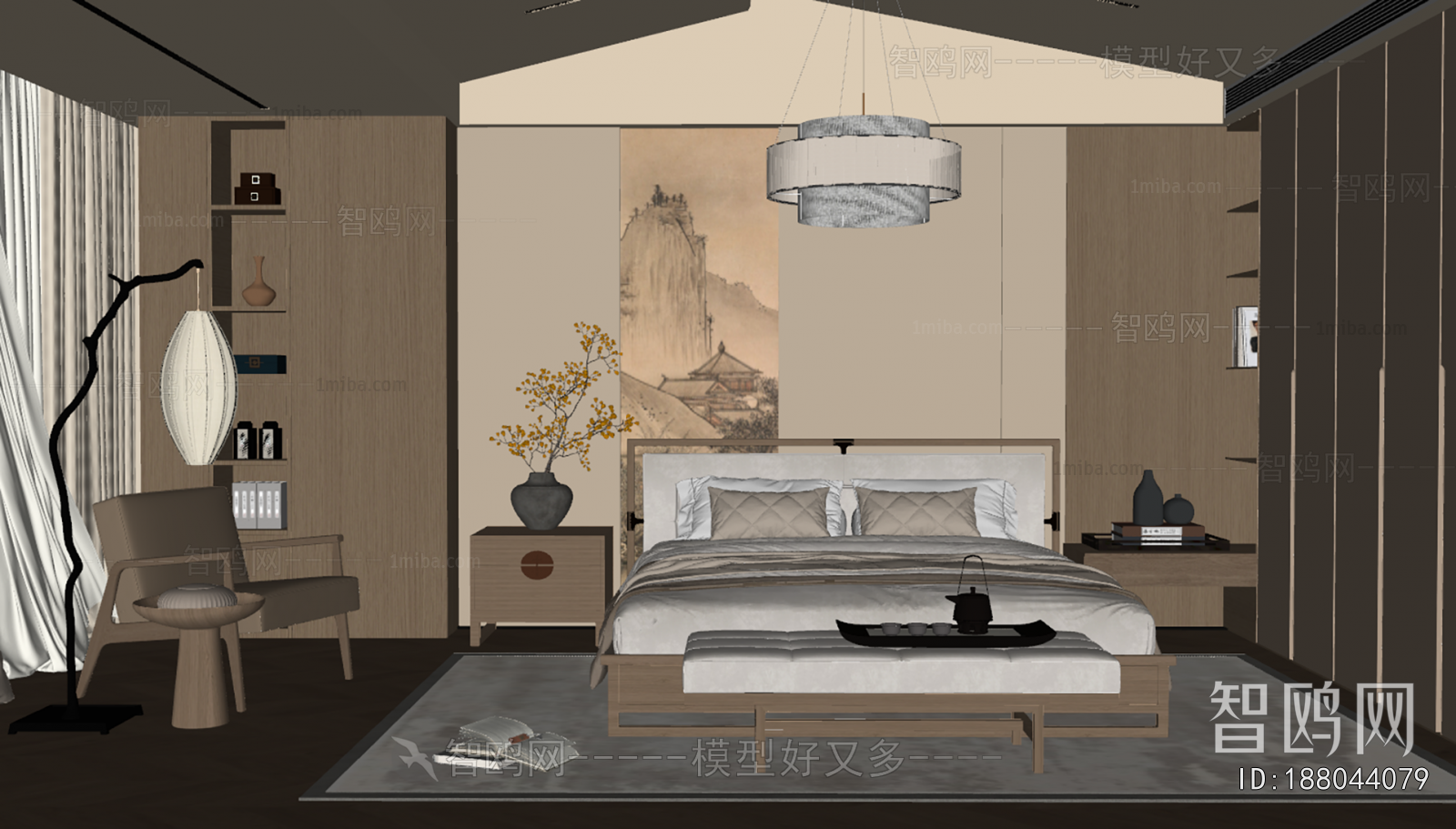 New Chinese Style Bedroom