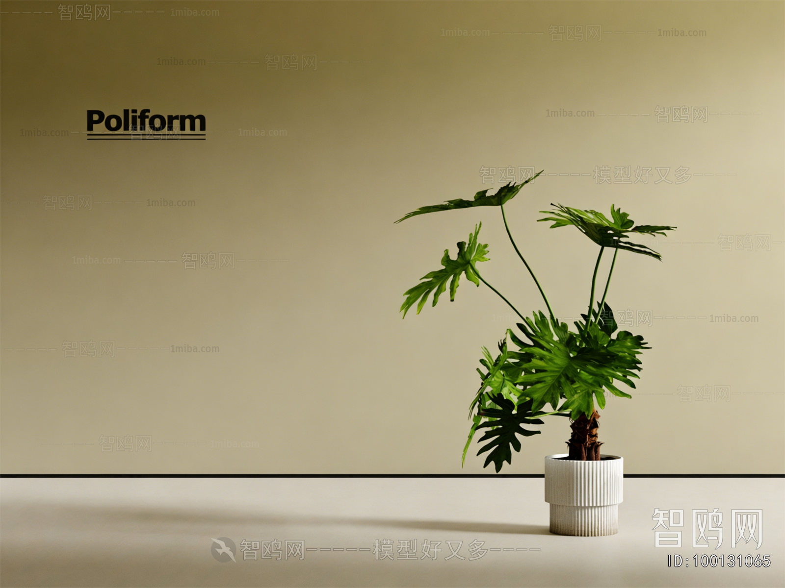 Modern Ground Green Plant Potted Plants