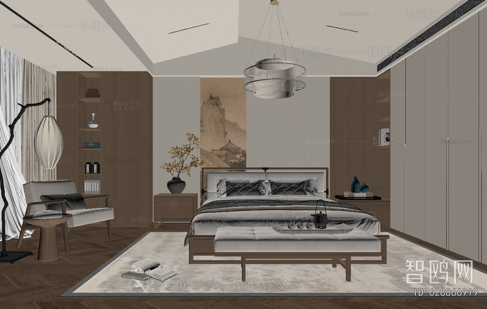 New Chinese Style Bedroom