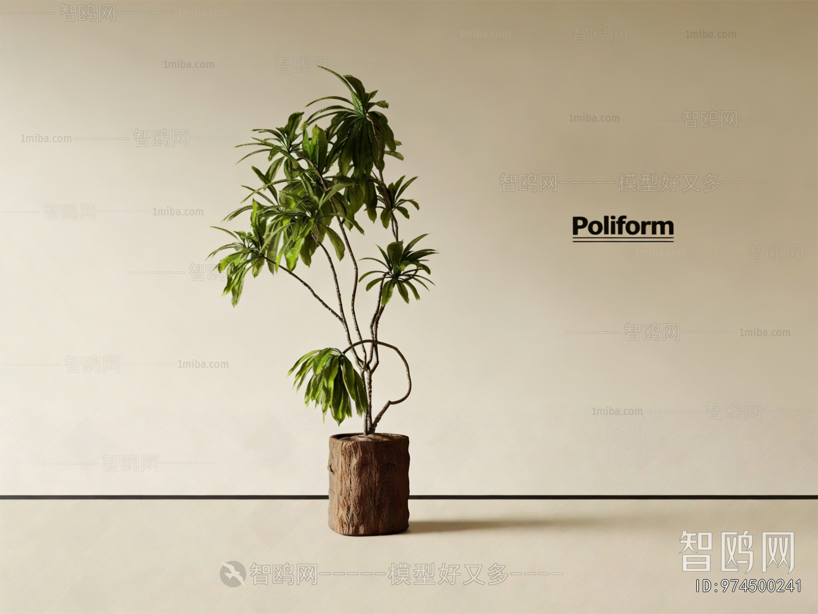 Modern Ground Green Plant Potted Plants