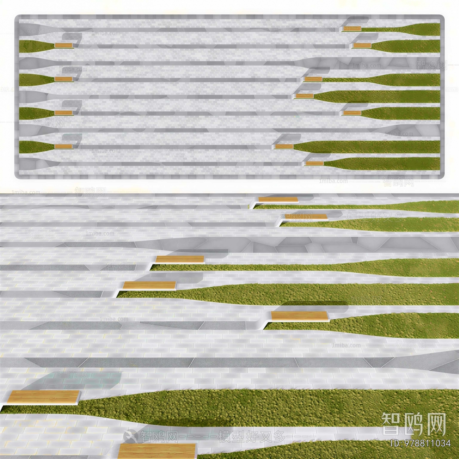 Modern Park Landscape
