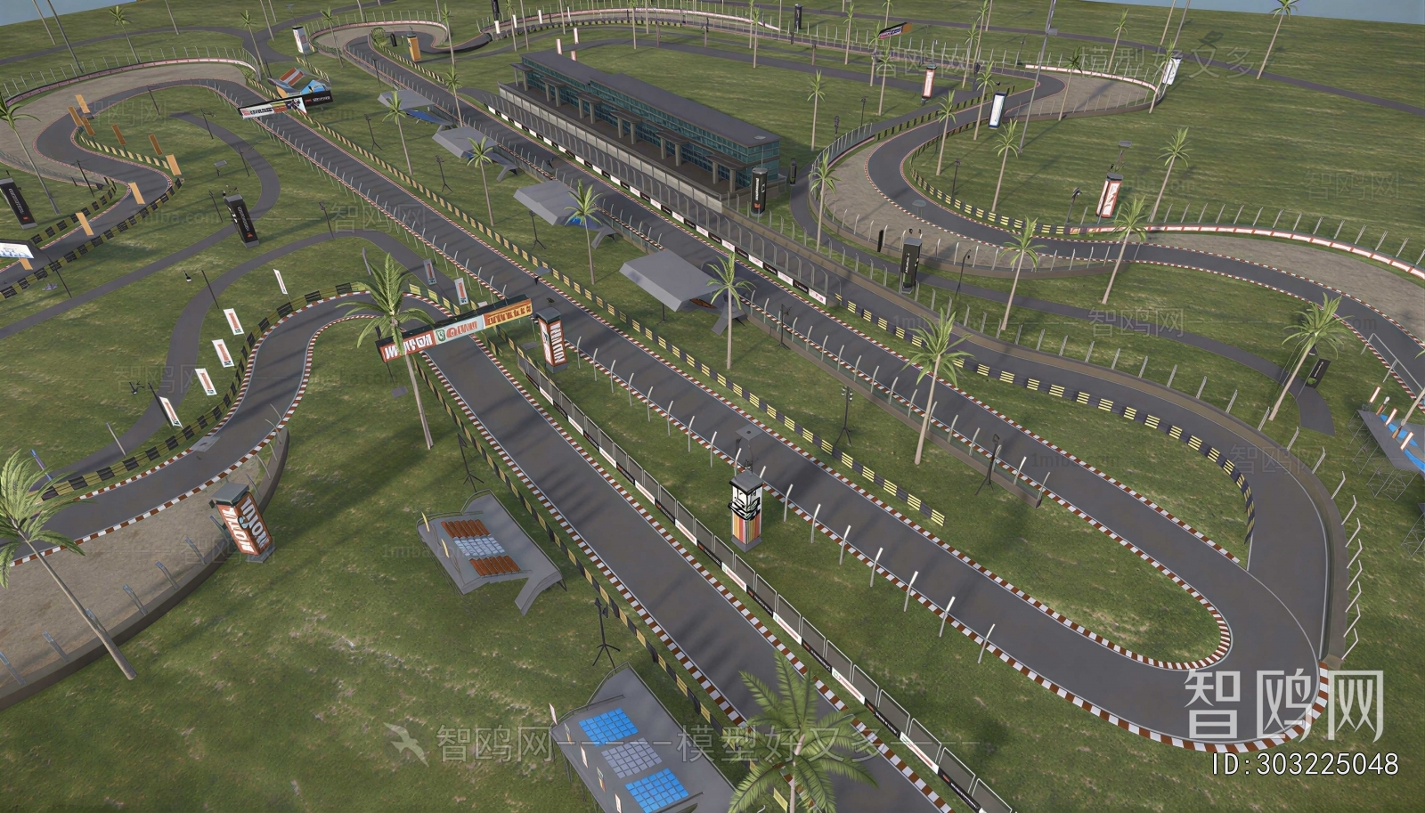 Modern Architectural Bird's-eye View Planning