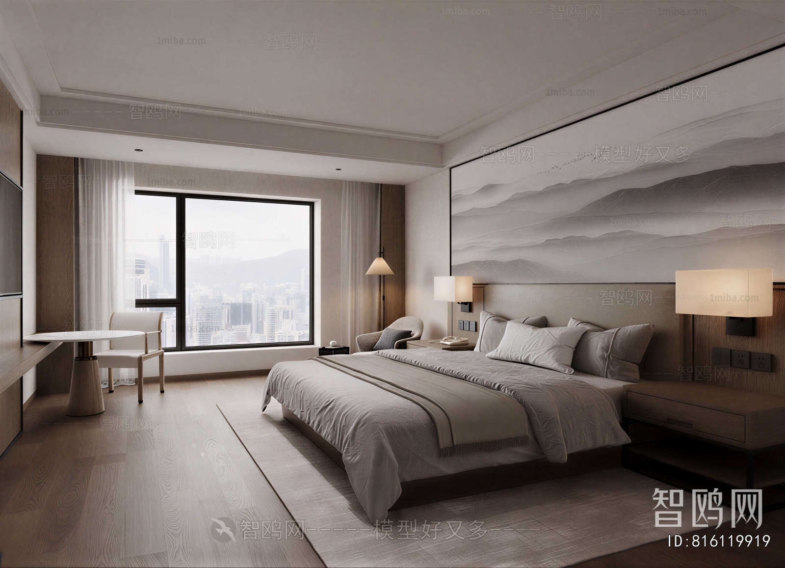 New Chinese Style Bedroom