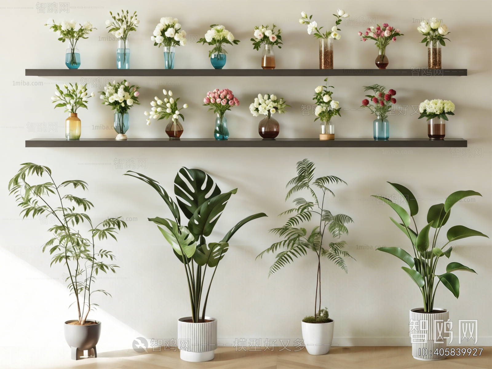 Modern Potted Green Plant