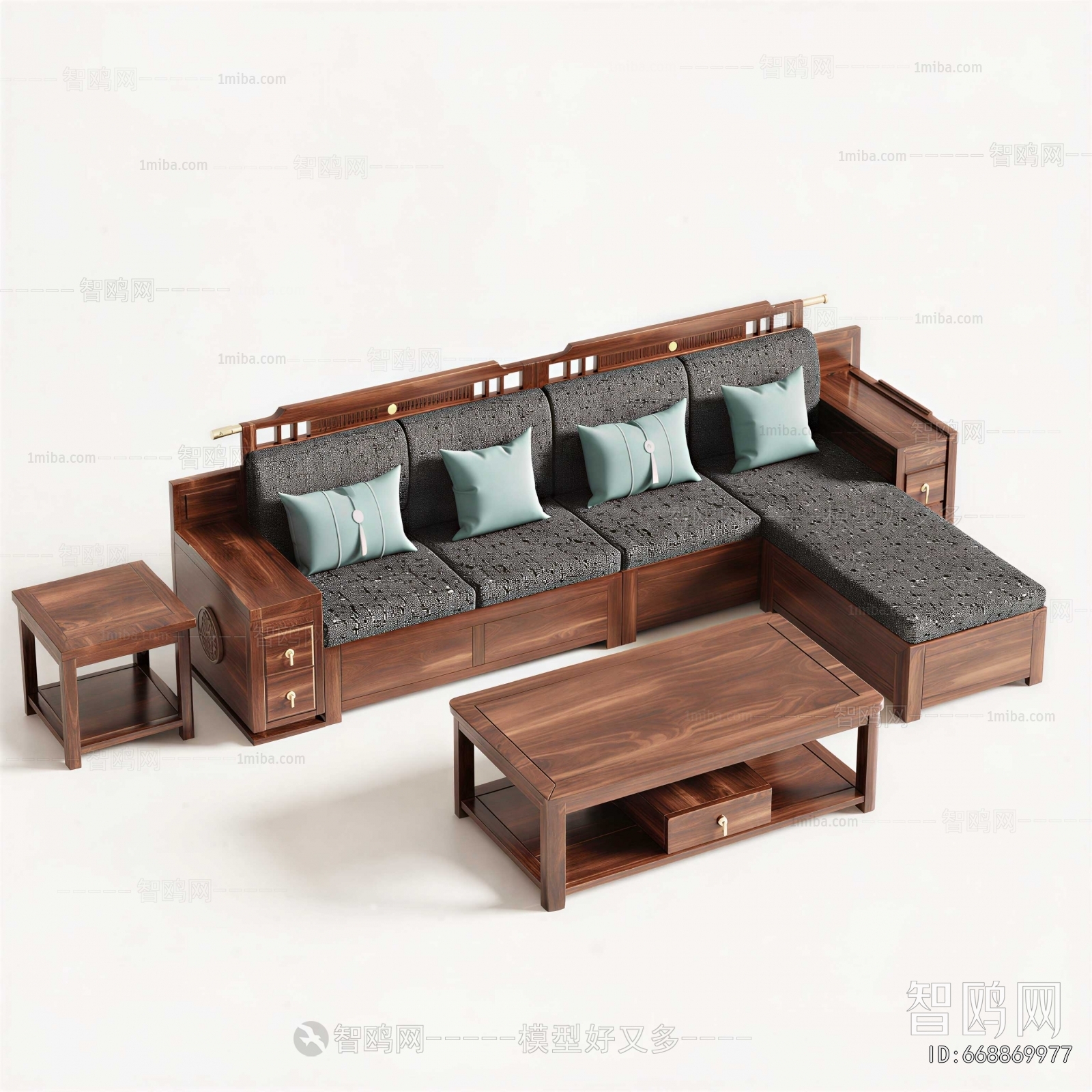 New Chinese Style Sofa Combination