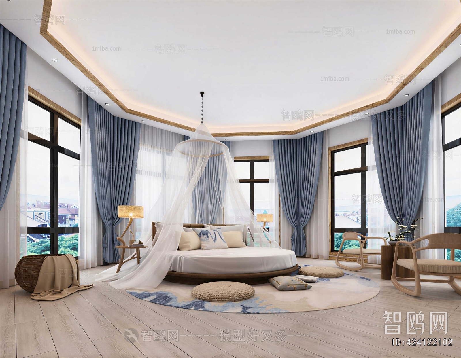 New Chinese Style Bedroom