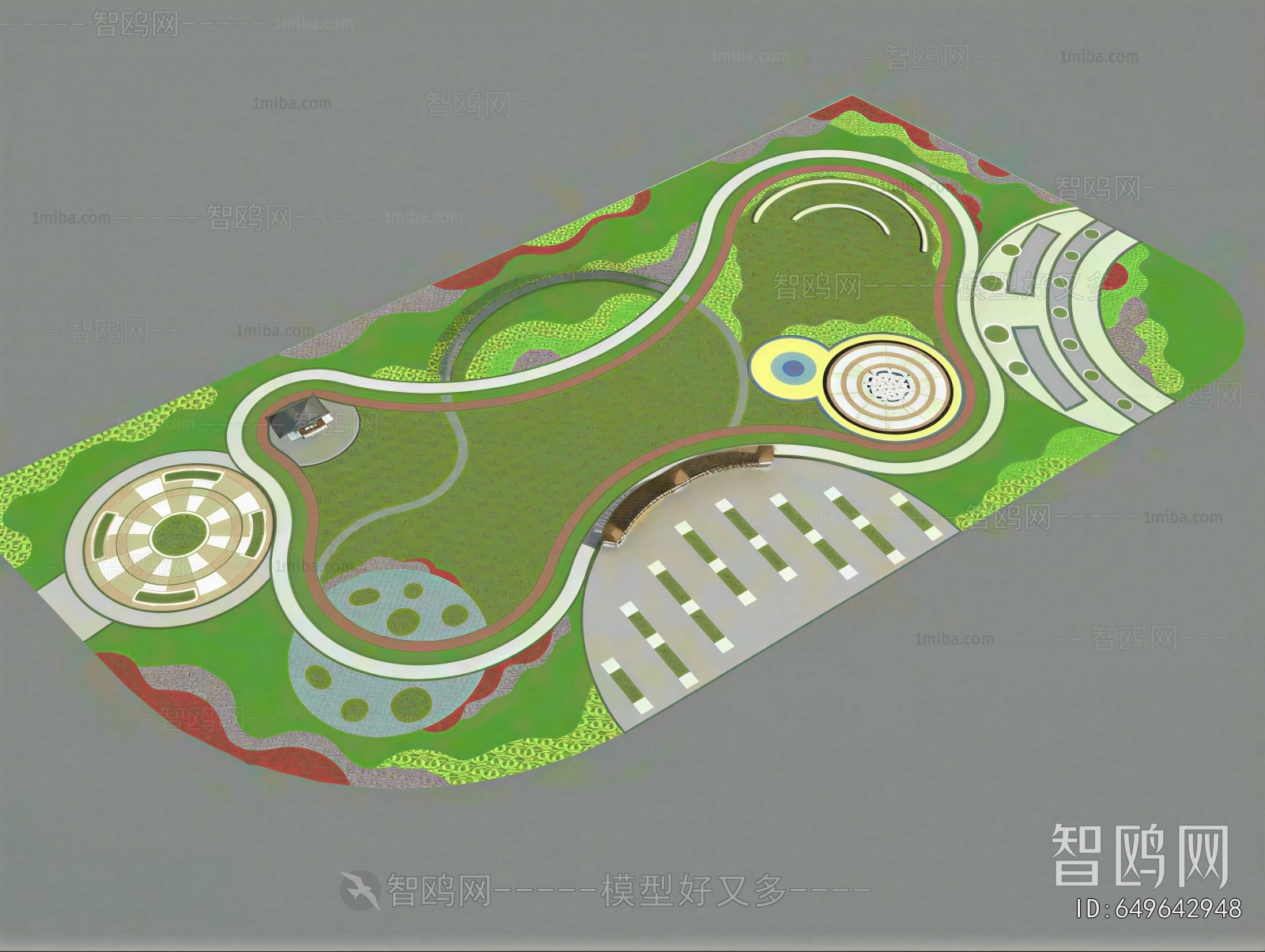 Modern Architectural Bird's-eye View Planning