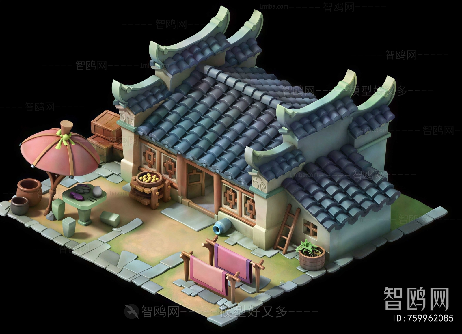 New Chinese Style Cartoon House