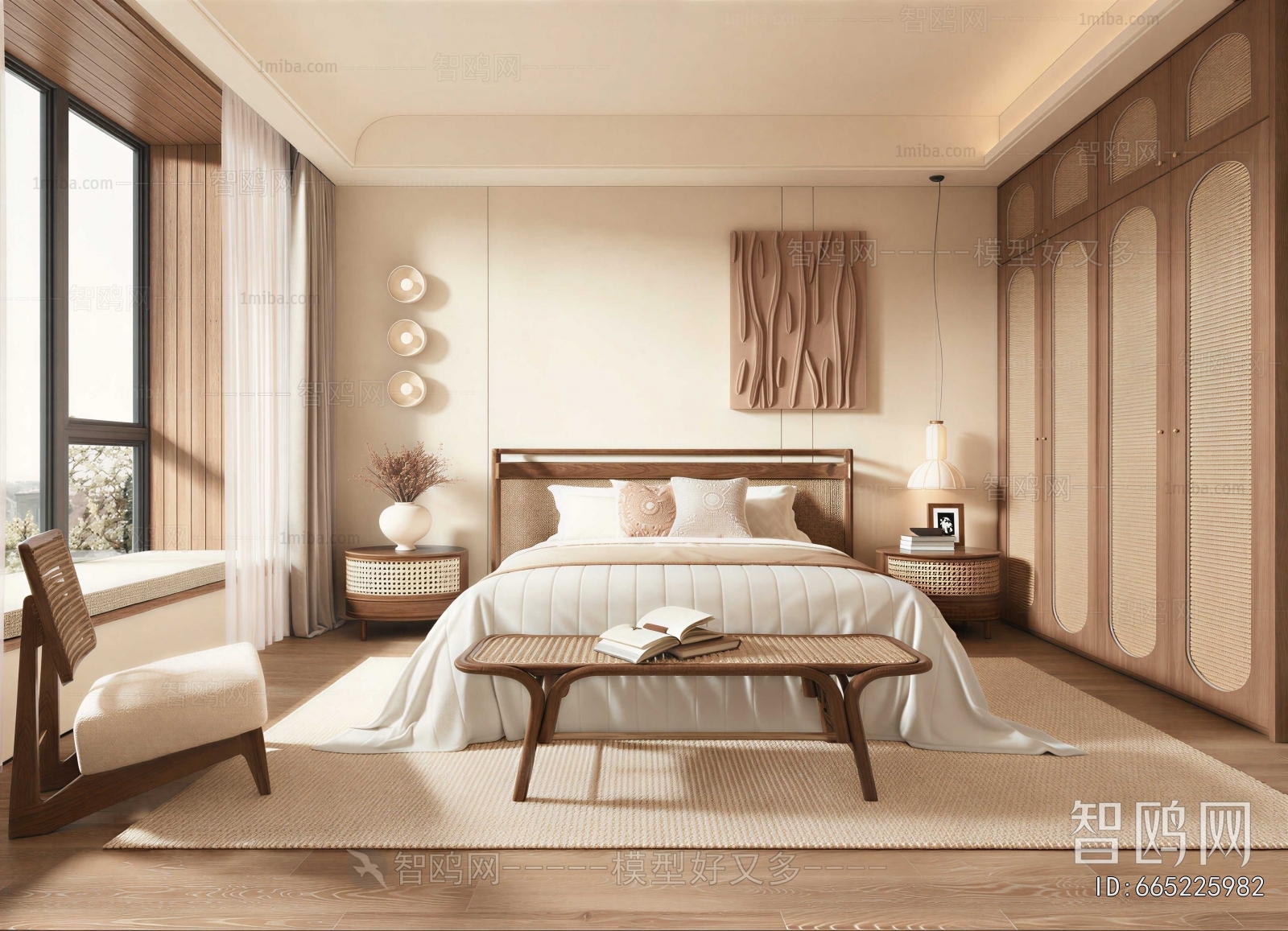Wabi-sabi Style Bedroom