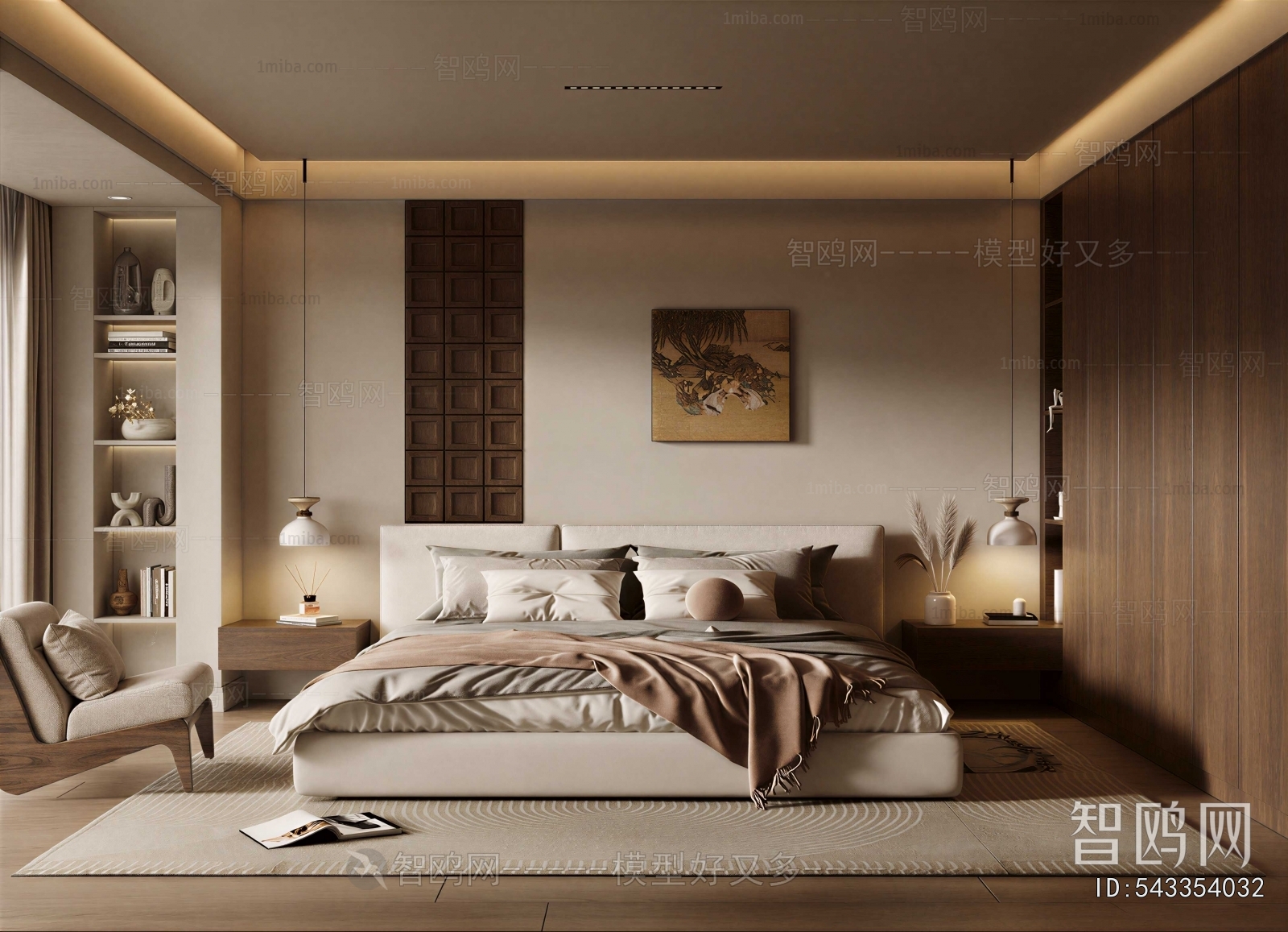 Wabi-sabi Style Bedroom