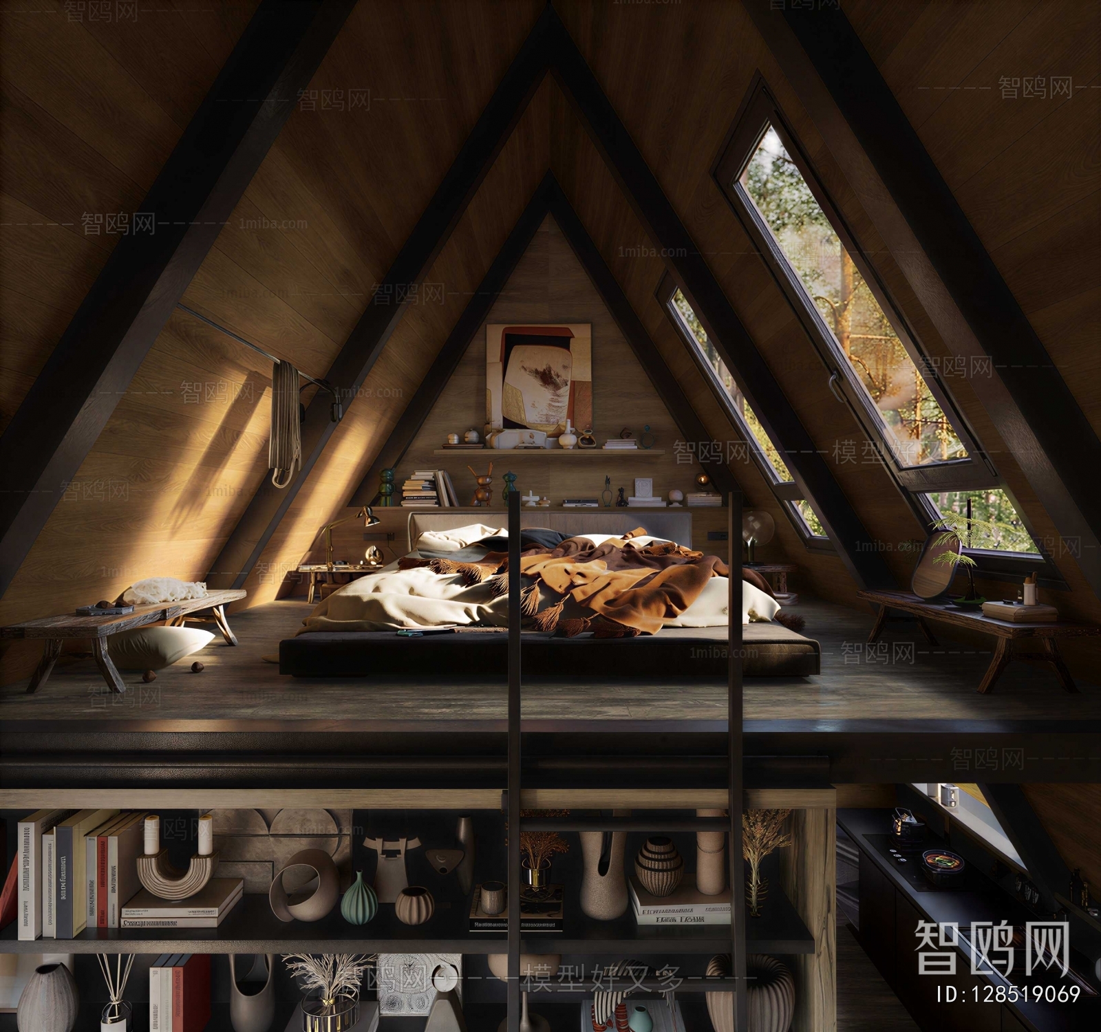 Industrial Style Attic