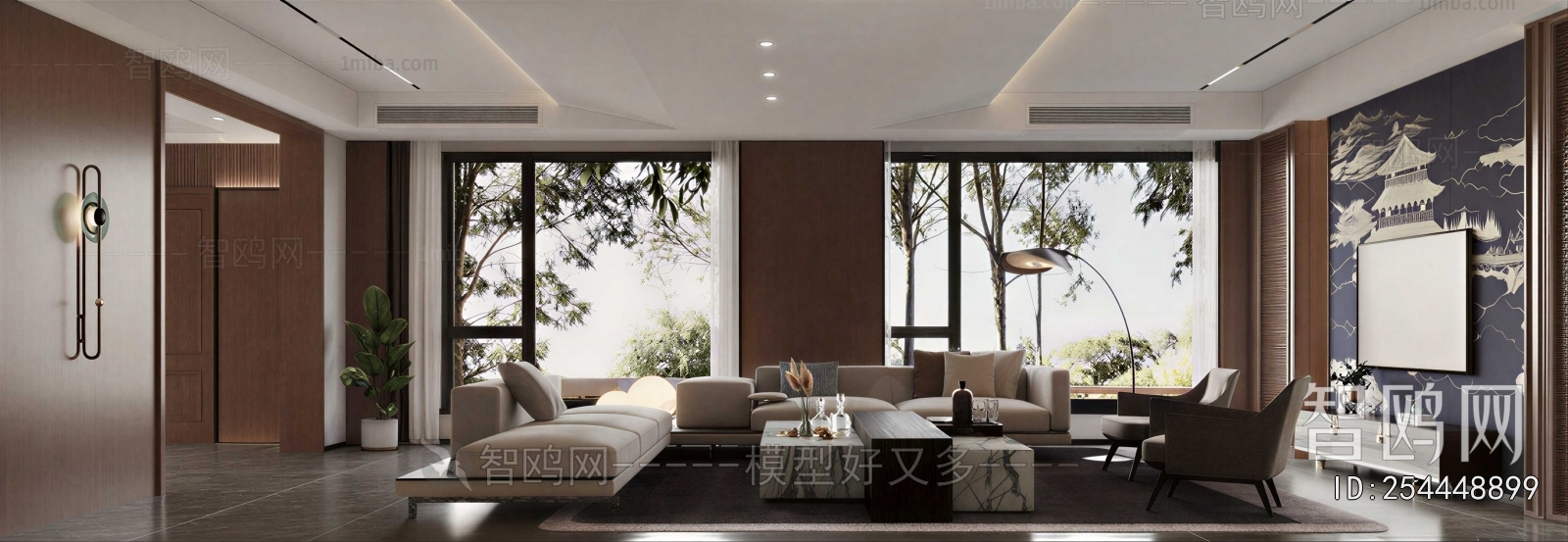New Chinese Style A Living Room