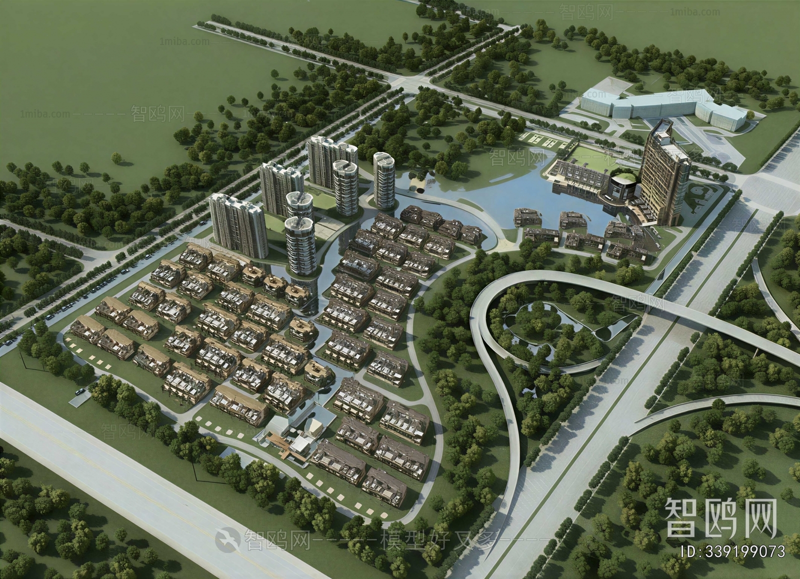 Modern Architectural Bird's-eye View Planning