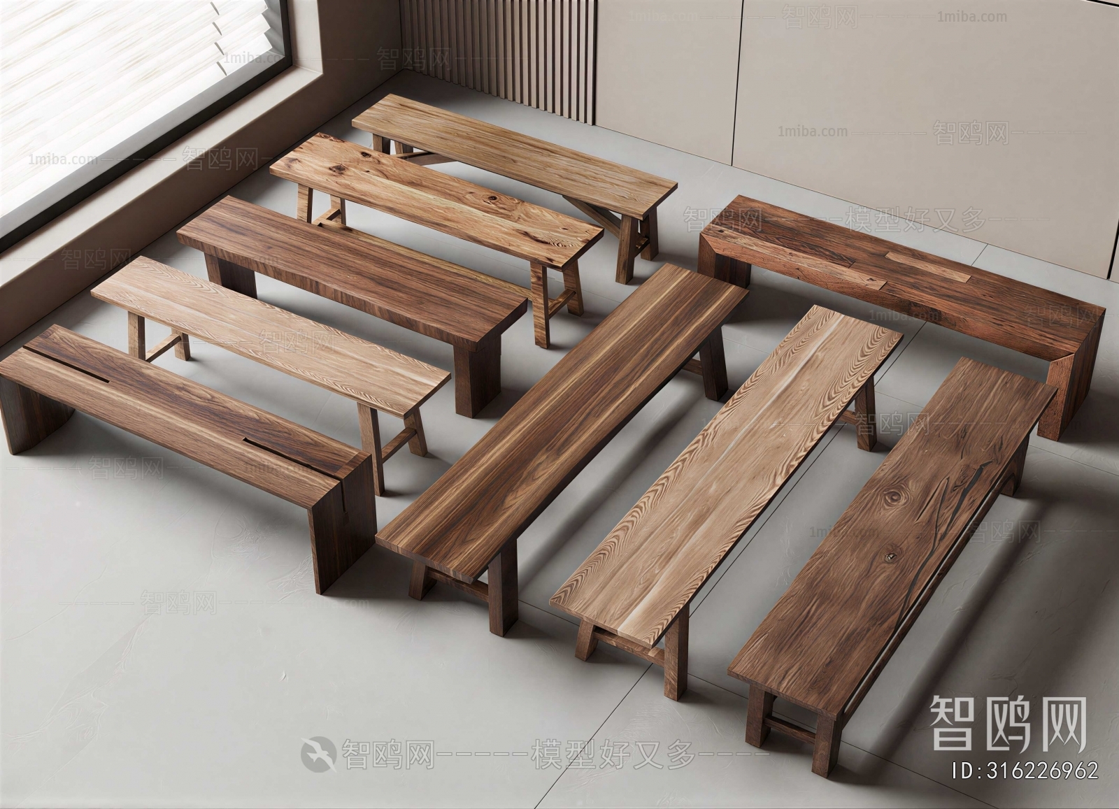 Wabi-sabi Style Bench