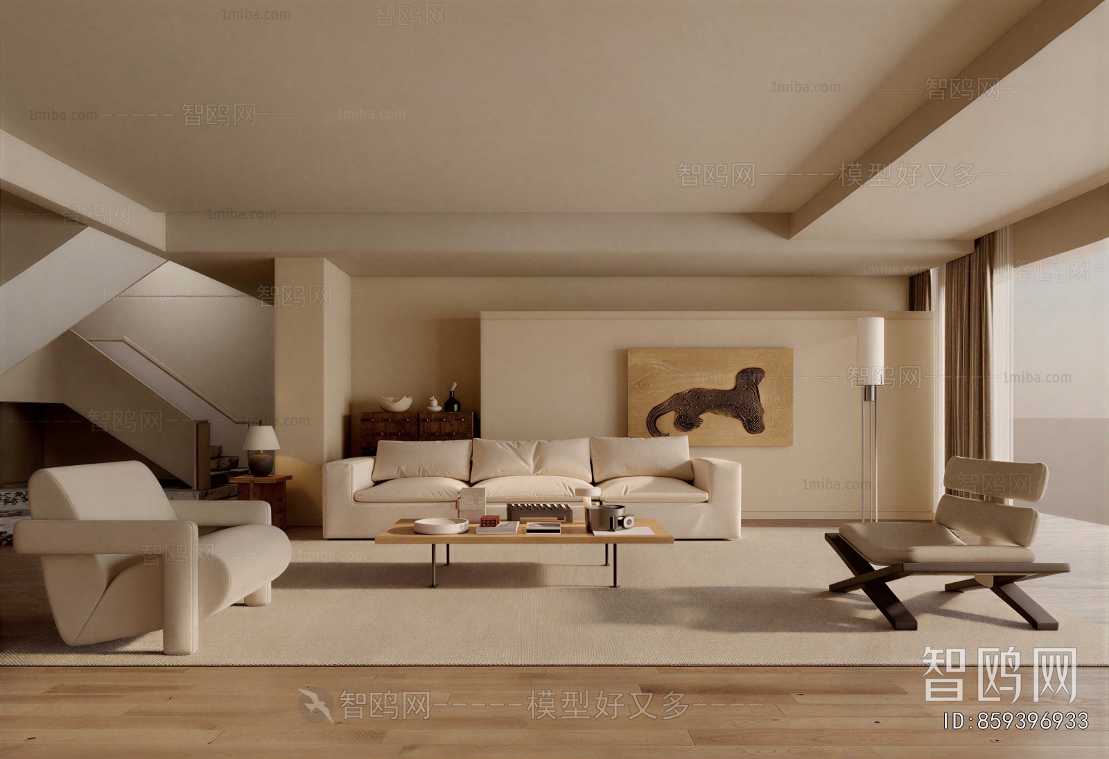 Wabi-sabi Style A Living Room