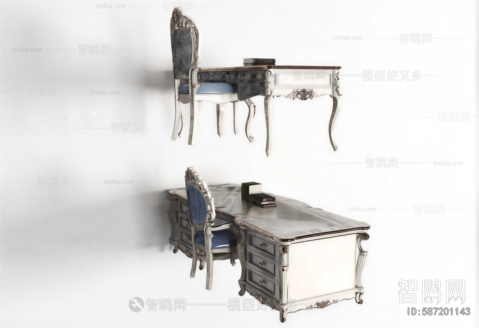 European Style Office Desk And Chair