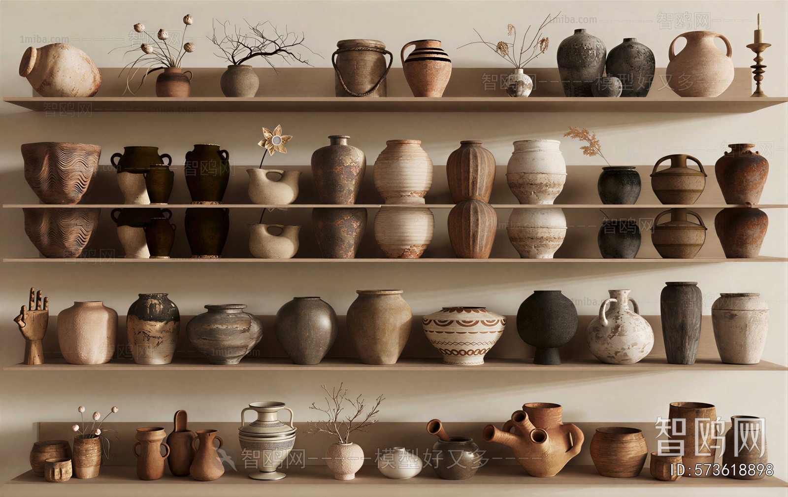 Wabi-sabi Style Clay Pot