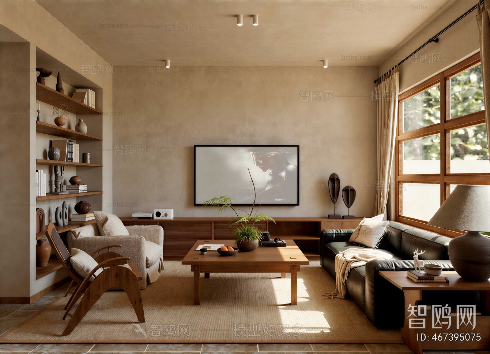 Wabi-sabi Style A Living Room