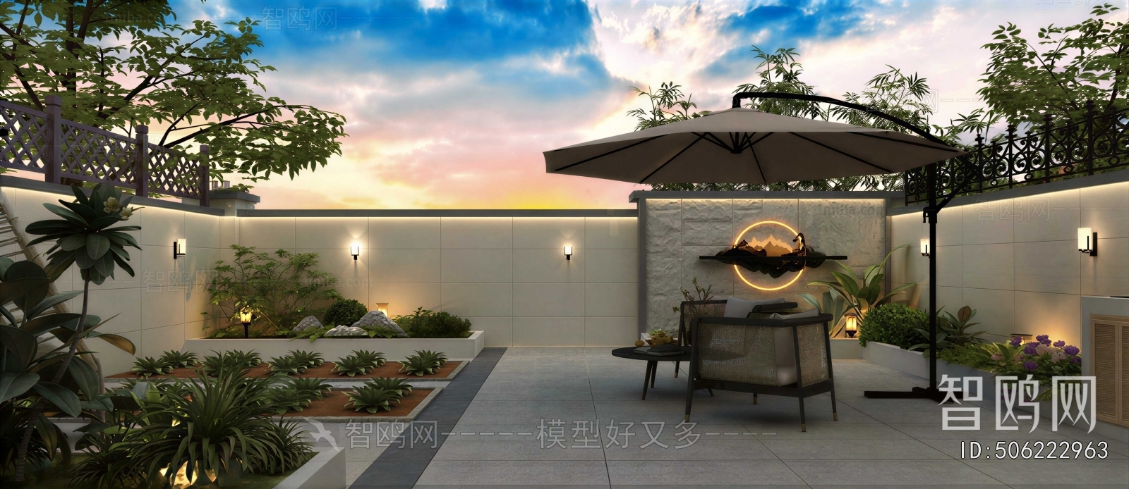 Modern Courtyard/landscape