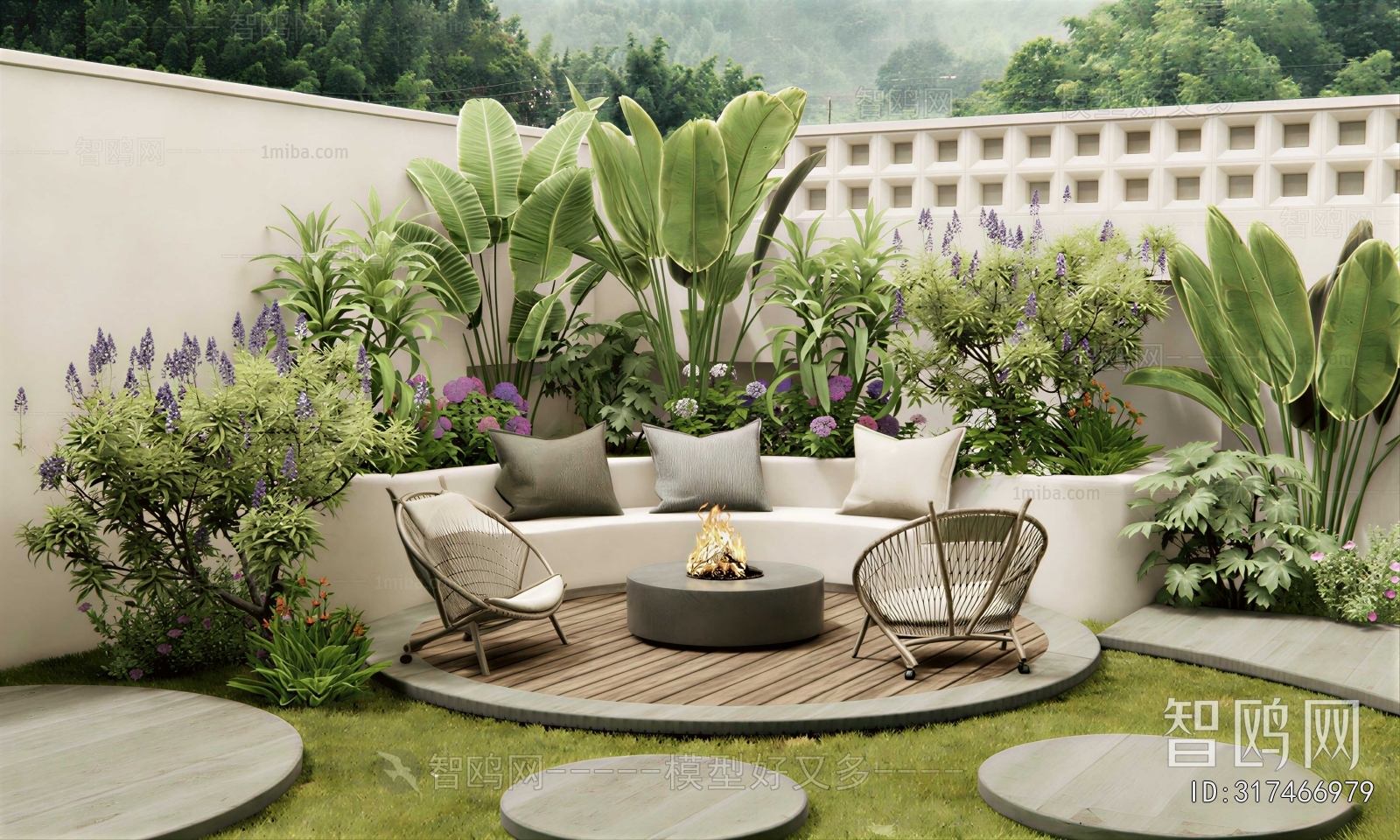 Modern Courtyard/landscape