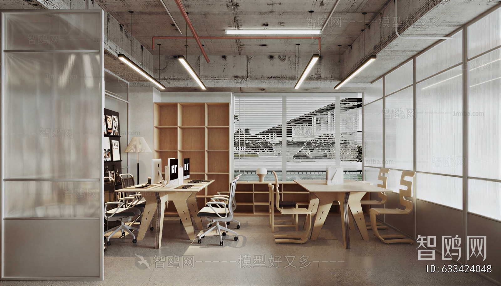 Industrial Style Staff Area
