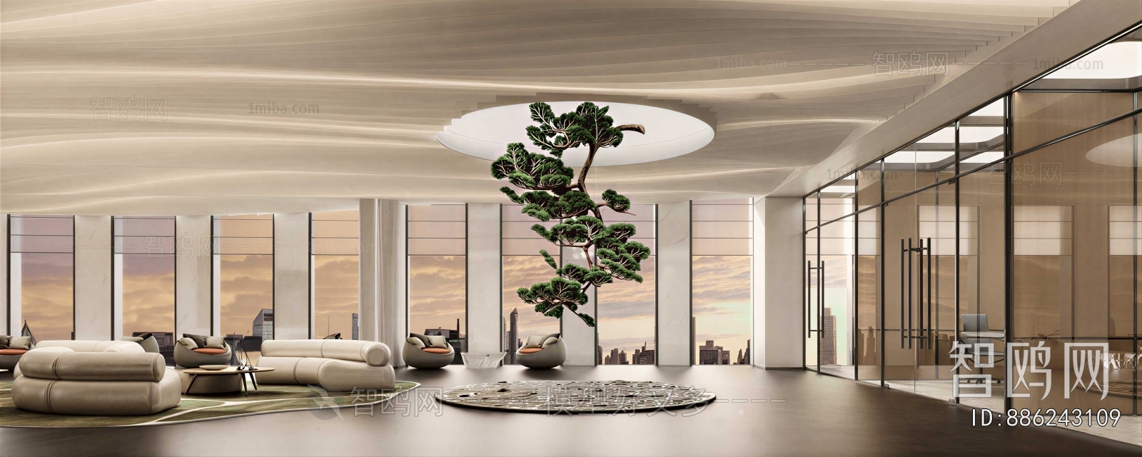 Modern Office Reception Desk