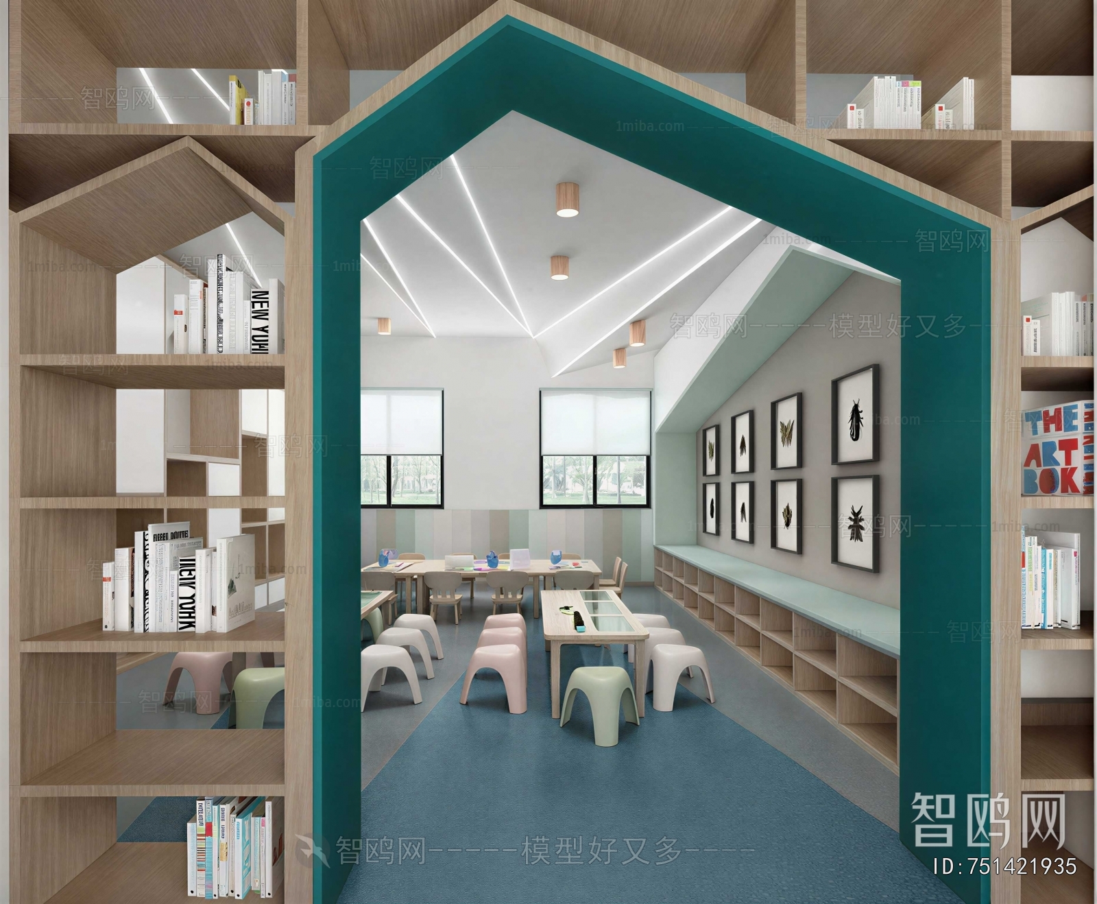 Modern Children's Reading Room