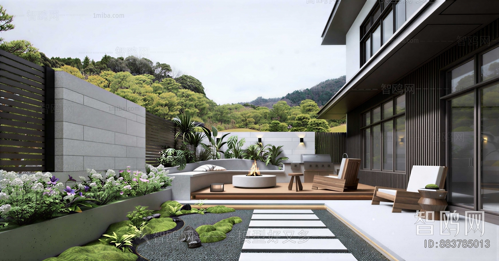 Modern Courtyard/landscape