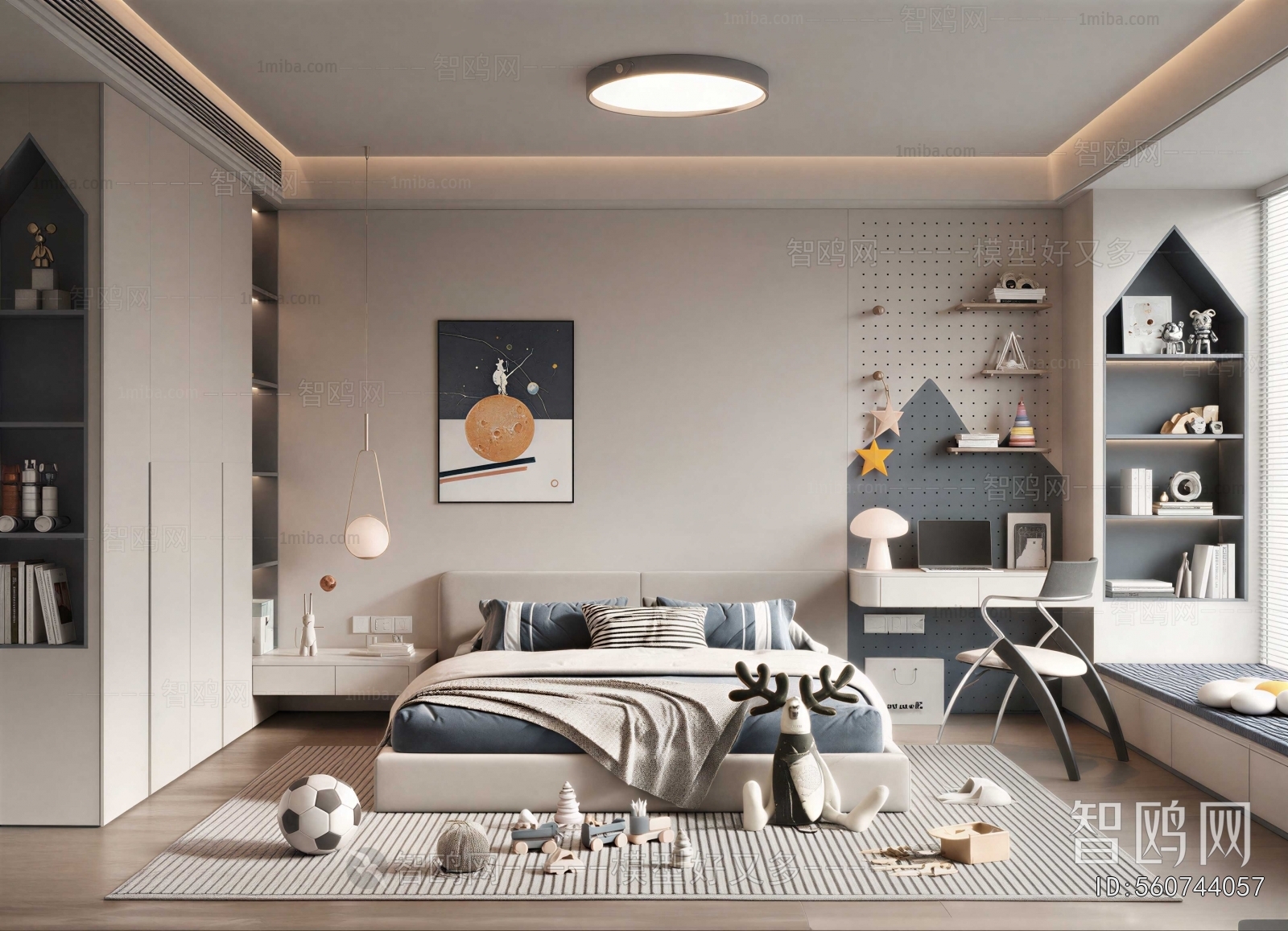 Modern Boy's Room And Son's Room