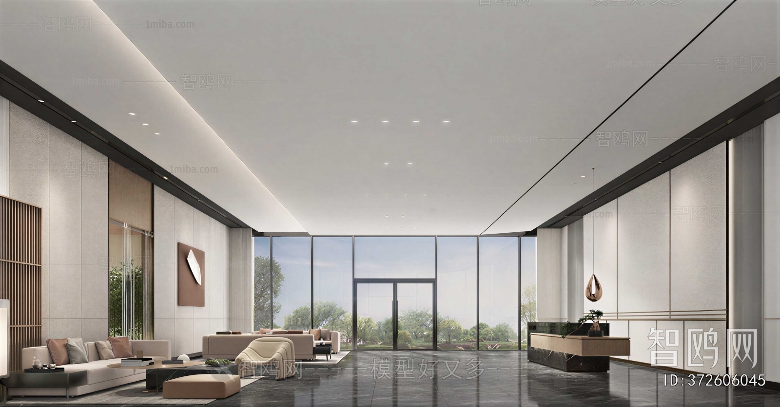 Modern Office Reception Desk