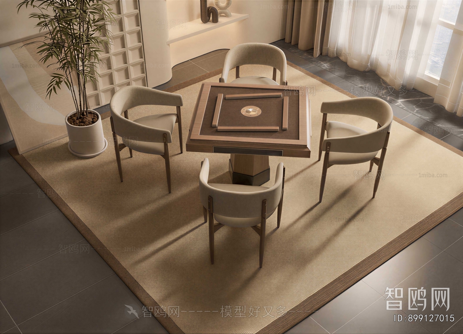 Modern Mahjong Tables And Chairs