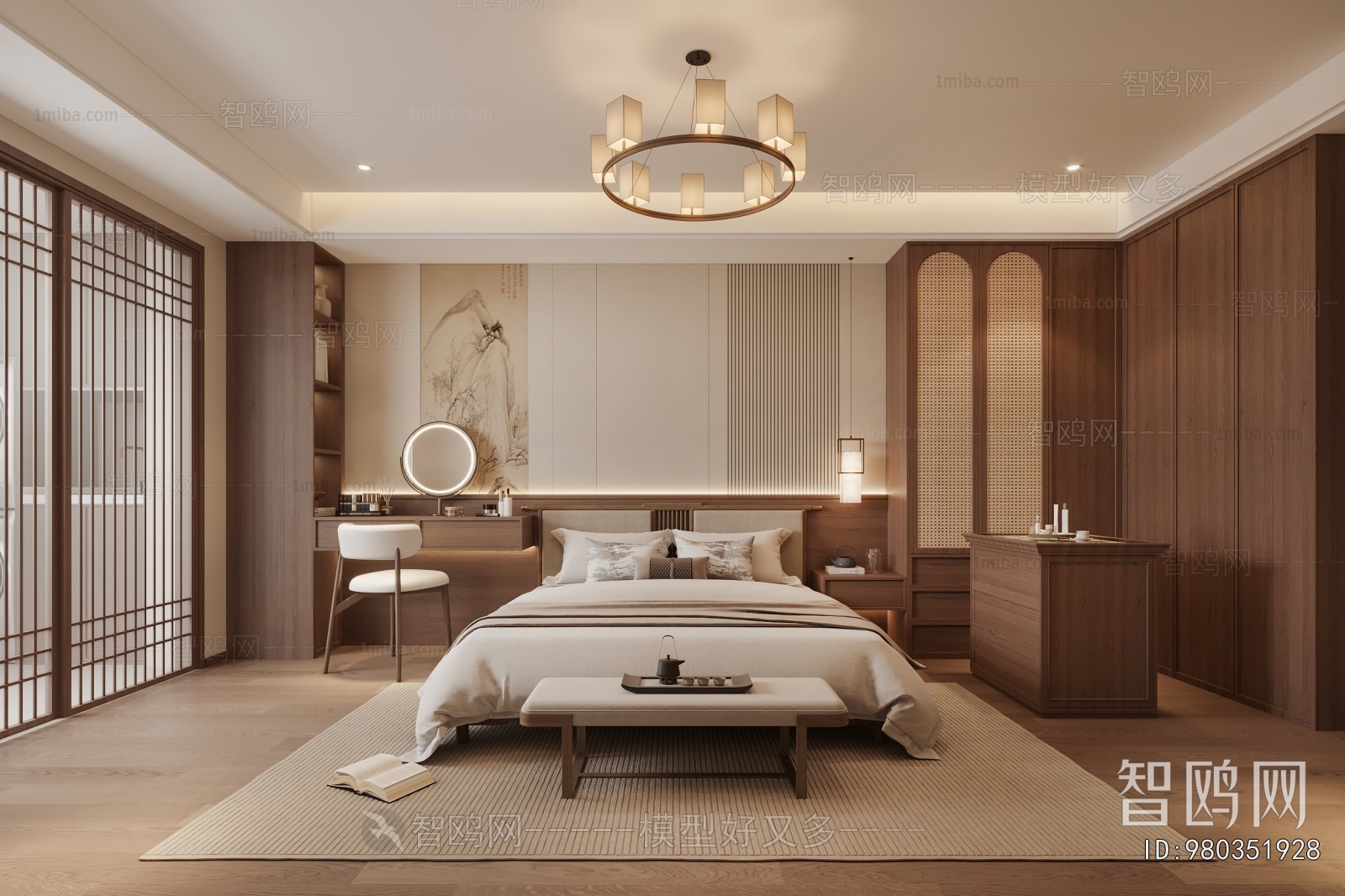 New Chinese Style Bedroom