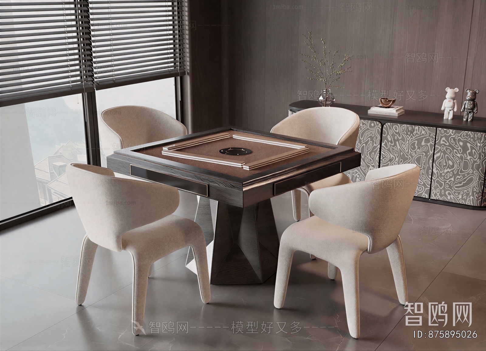 Modern Mahjong Tables And Chairs