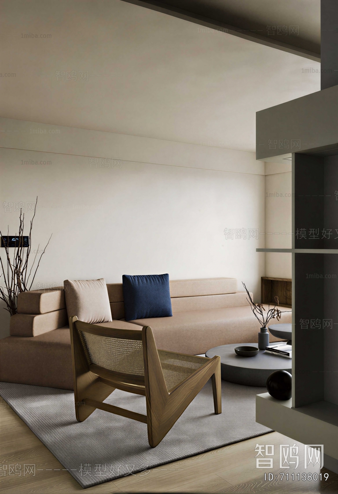 Wabi-sabi Style A Living Room
