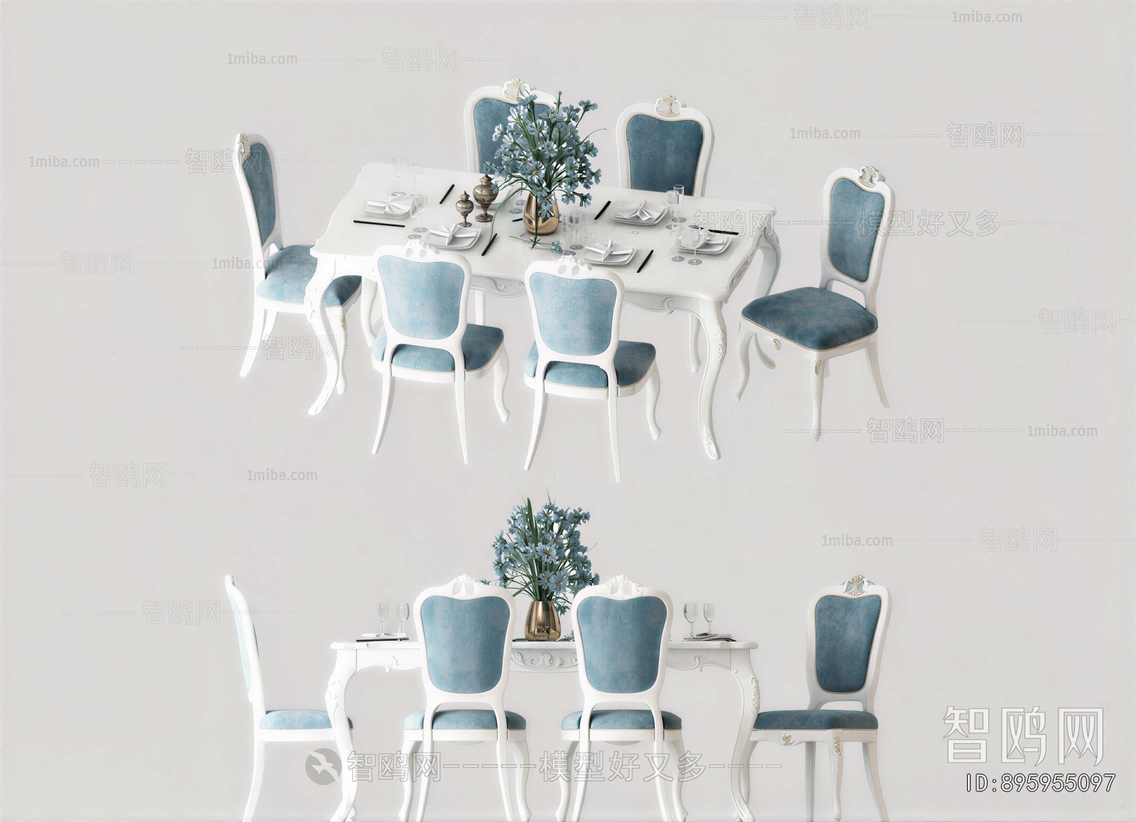 European Style Dining Table And Chairs